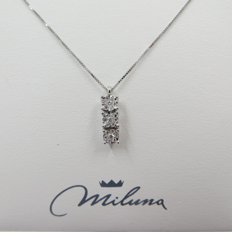 Collana MILUNA girocollo Trilogy punto luce Oro e Brillanti - Ref. CLD4208 - immagine 2