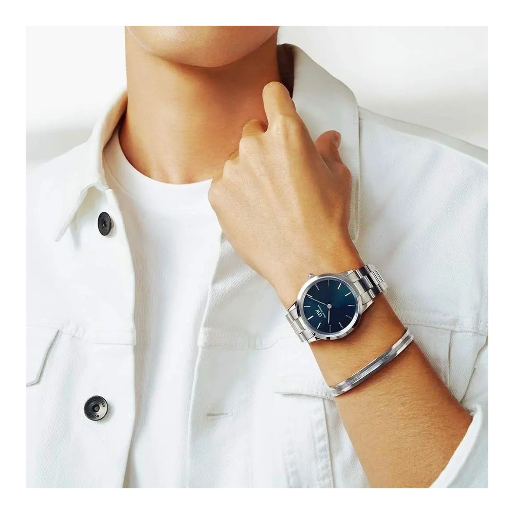 Orologio Daniel Wellington - Iconic Link Arctic - Silver/Blue 40 mm - Ref.  DW00100448