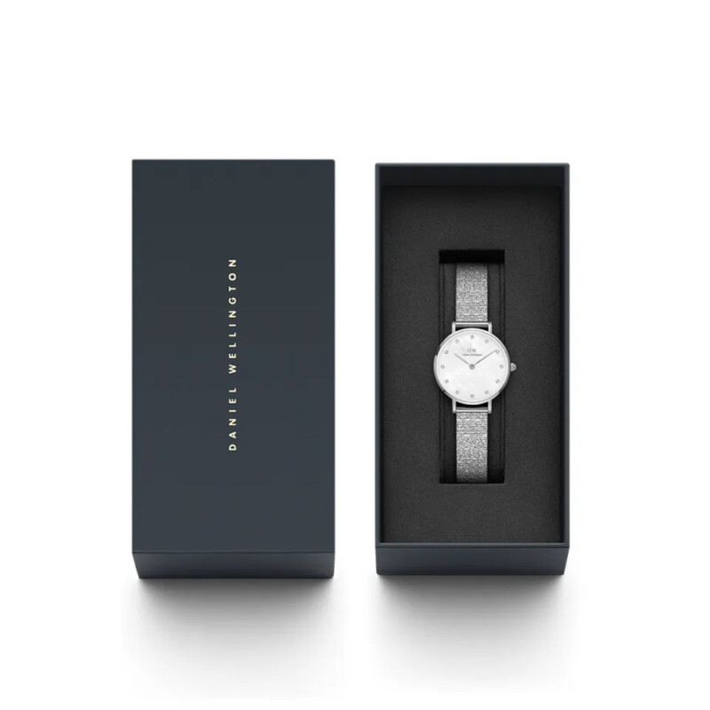 Orologio Daniel Wellington - Petite Lumine Pressed Piano - Silver/White 28mm - Ref.DW00100592 - immagine 4