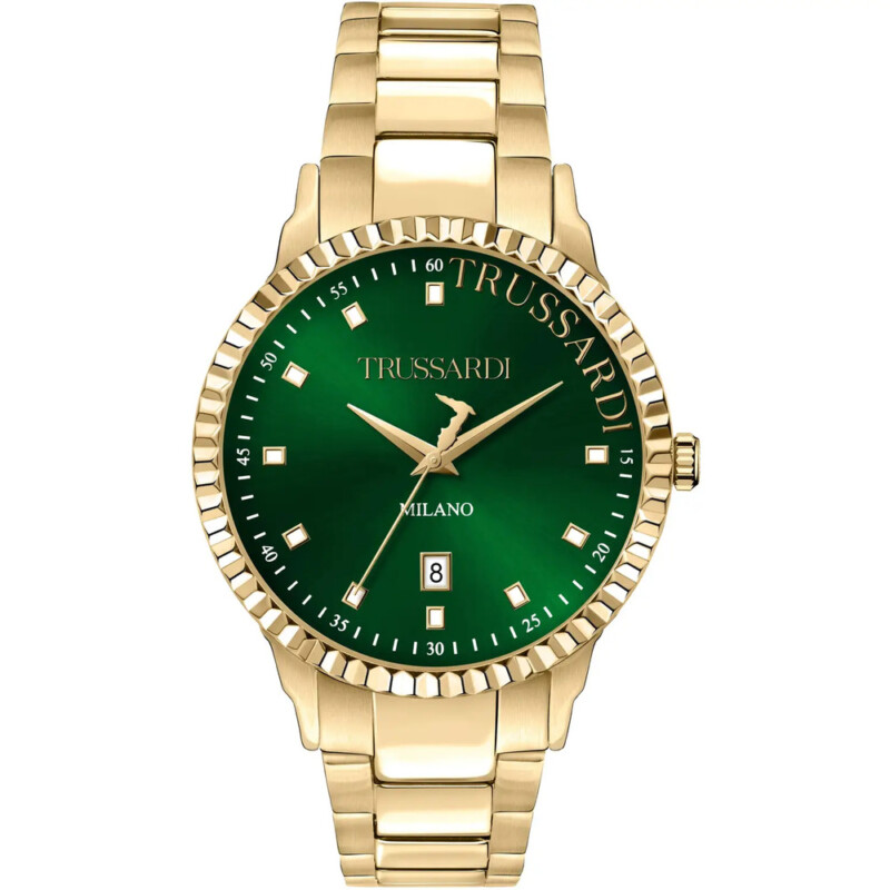 Orologio uomo TRUSSARDI T-Bent -Gold/Green -  Ref. R2453141006