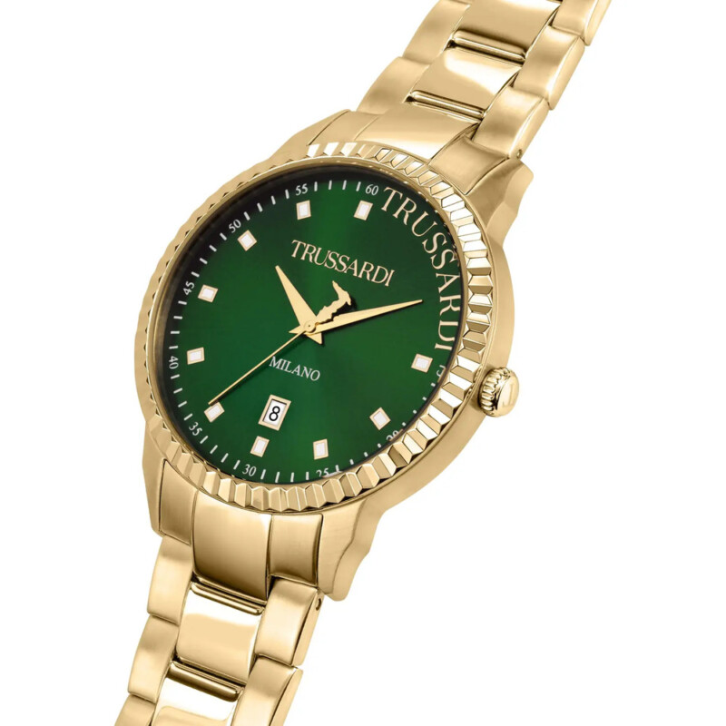 Orologio uomo TRUSSARDI T-Bent -Gold/Green -  Ref. R2453141006 - immagine 2