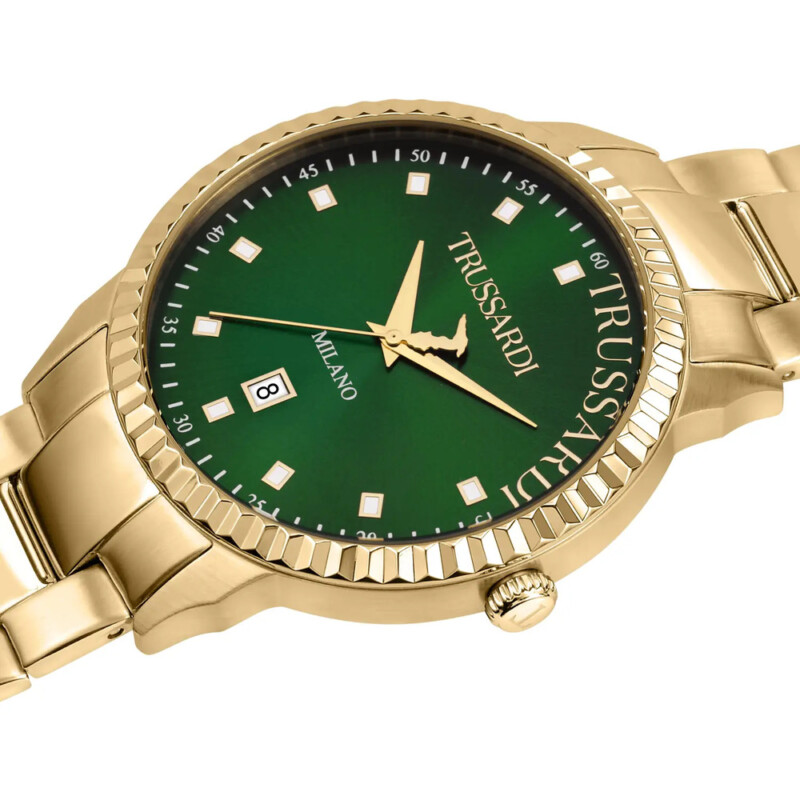 Orologio uomo TRUSSARDI T-Bent -Gold/Green -  Ref. R2453141006 - immagine 3