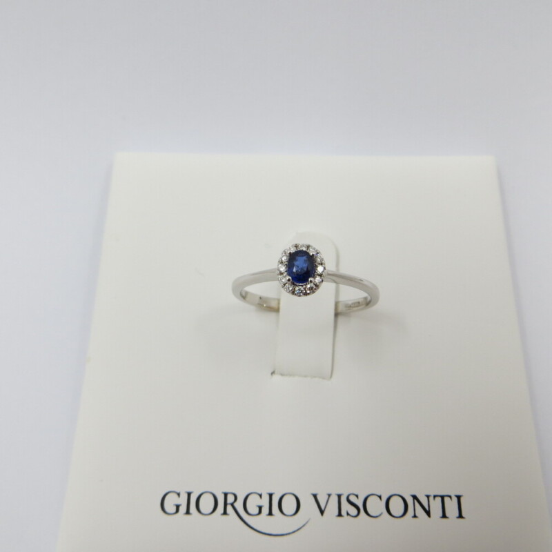 Anello GIORGIO VISCONTI - Oro, Diamanti e Zaffiro - Ref.ABX15812Z