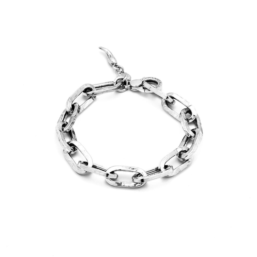 BRACCIALE DONNA BASE A CATENA MARTELLATA IN ARGENTO 925 GIOVANNI RASPINI