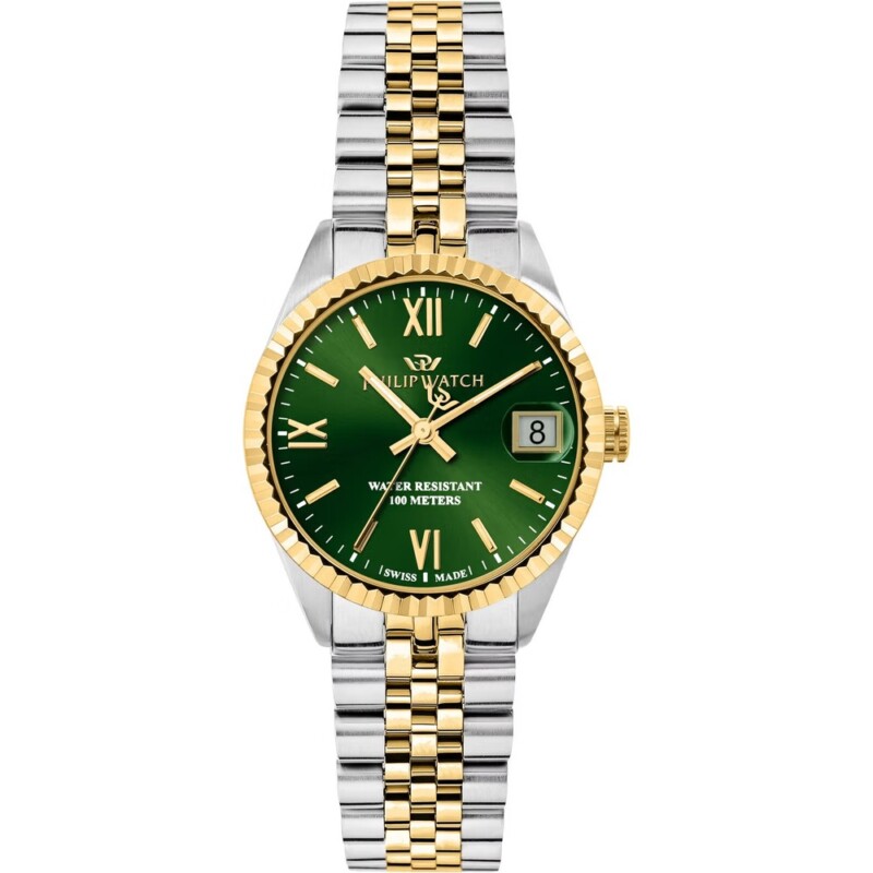 Orologio Donna PHILIP WATCH Caribe - Silver/Gold/Green - Ref. R8253597656