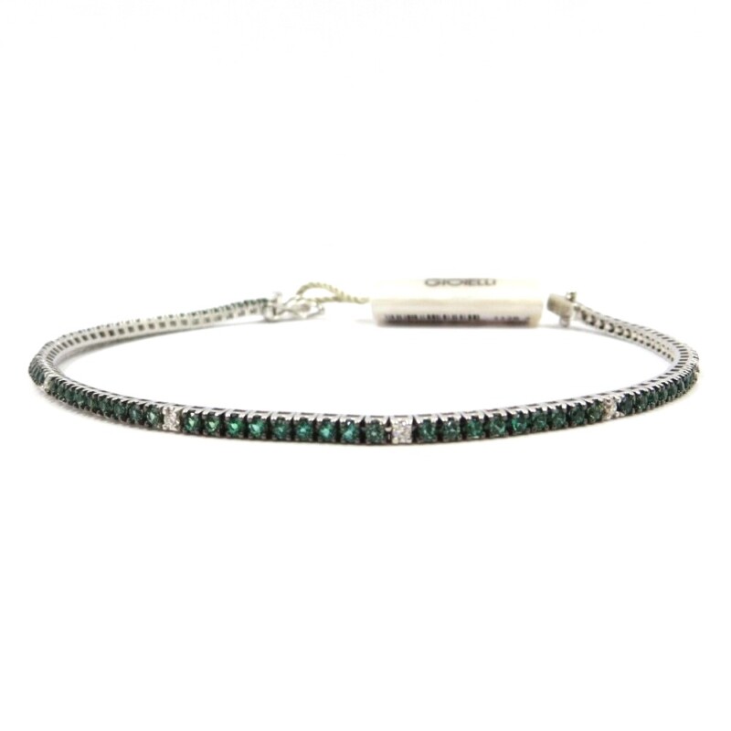 Bracciale Tennis DAVITE&DELUCCHI Oro Diamanti e Smeraldi - Ref. BR002288-SM - immagine 2