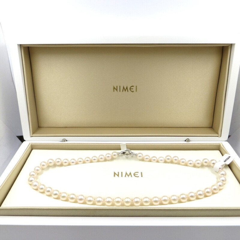 Collana NIMEI Oro Bianco, Perle Akoya spec. Antiqua e Diamanti - Ref. 1NAN885-42NL561 - immagine 4