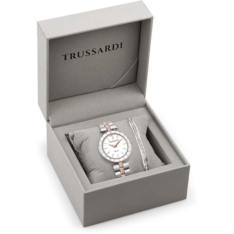 Orologio TRUSSARDI T-Shiny Silver/Rosegold e Bracciale - Ref. R2453145507 - immagine 8