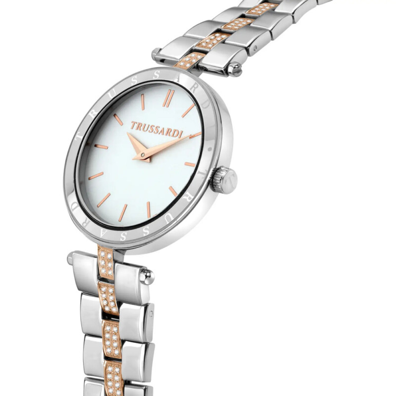 Orologio TRUSSARDI T-Shiny Silver/Rosegold e Bracciale - Ref. R2453145507 - immagine 3